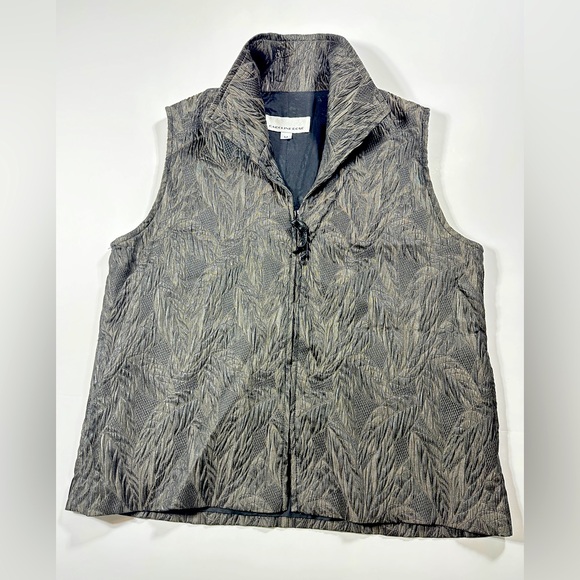 Woman’s Caroline Rose Zip Up Vest Size Medium - Picture 1 of 6